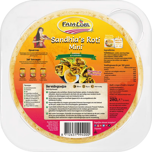 Sandhia's Roti Mini (4 stuks)